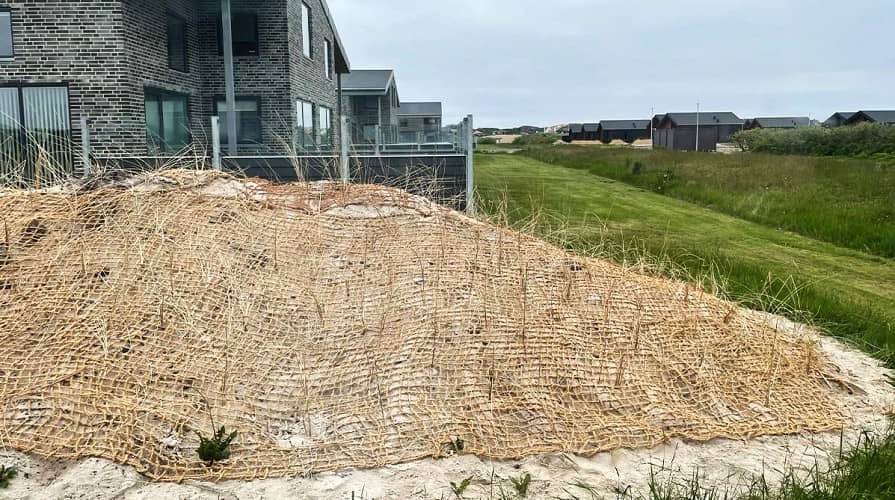 Kokosová sieť ako ochrana proti vetru